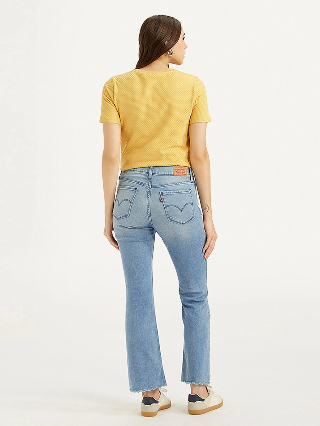 Women's 315 Blue Flared Fit High Rise Jeans Classic Gym Ready