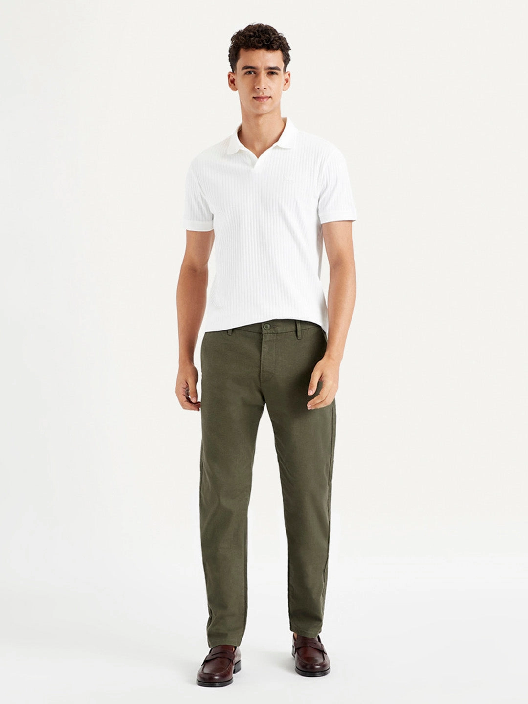 Men's Green Tapered Chinos Walk Friendly