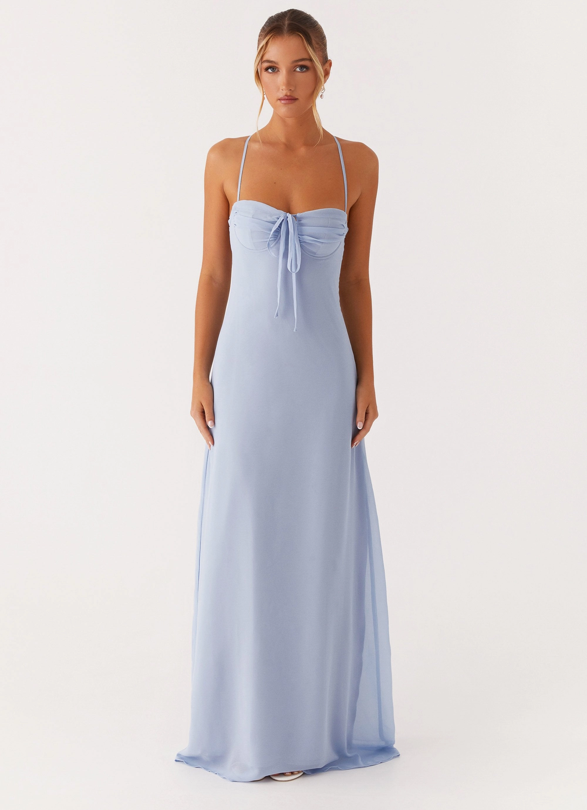 Quick Drying Aveline Bustier Maxi Dress - Blue