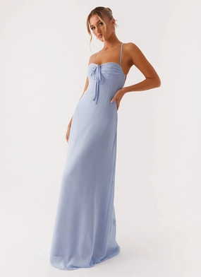 Aveline Bustier Maxi Dress - Blue Petite-Size