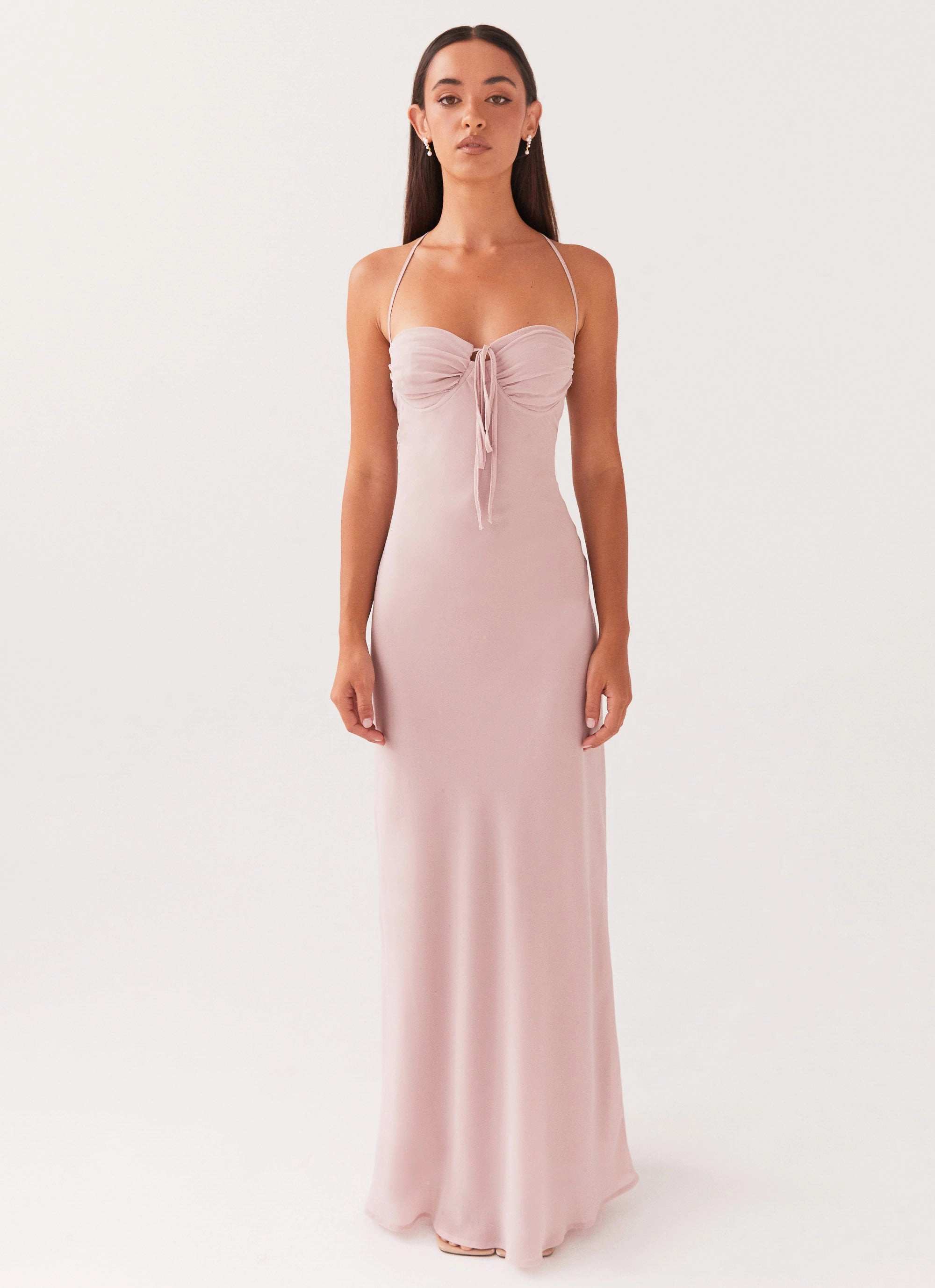 Chic Everyday Wear Saturated Hue Aveline Maxi Dress - Mauve
