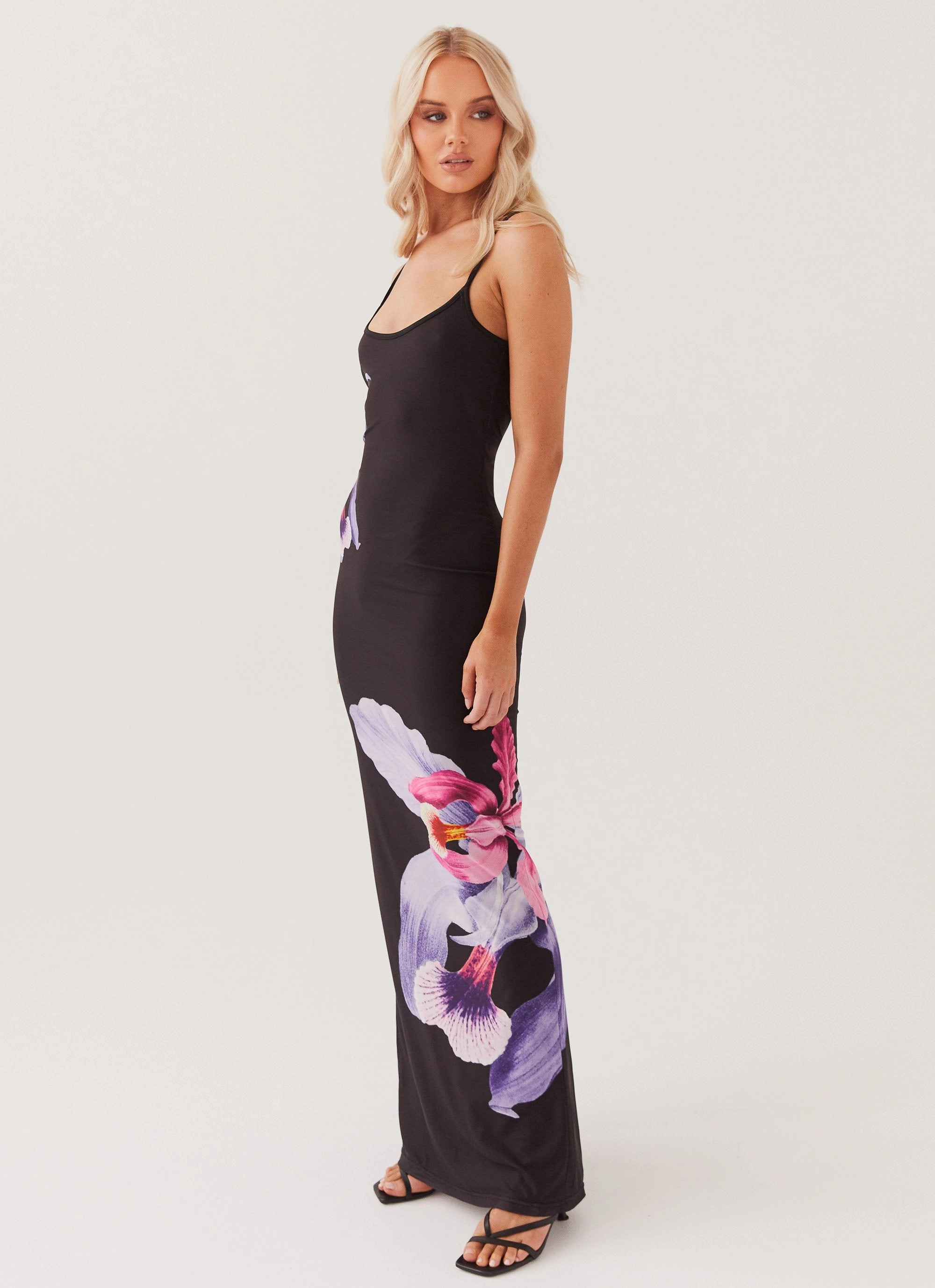 Subtle Mood Bad News Mesh Maxi Dress - Black Tulip