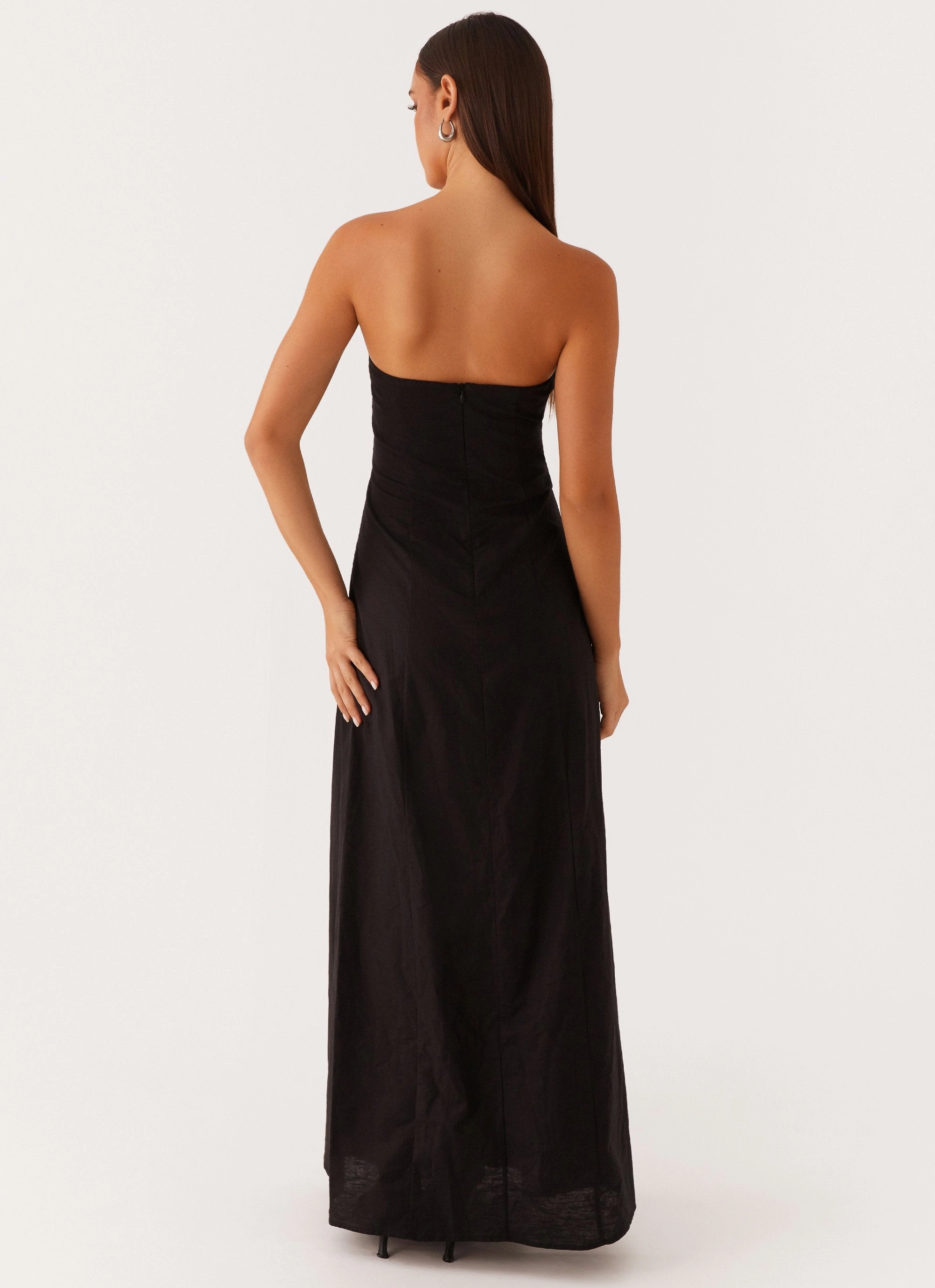 Tayla Linen Maxi Dress - Black Love Blend