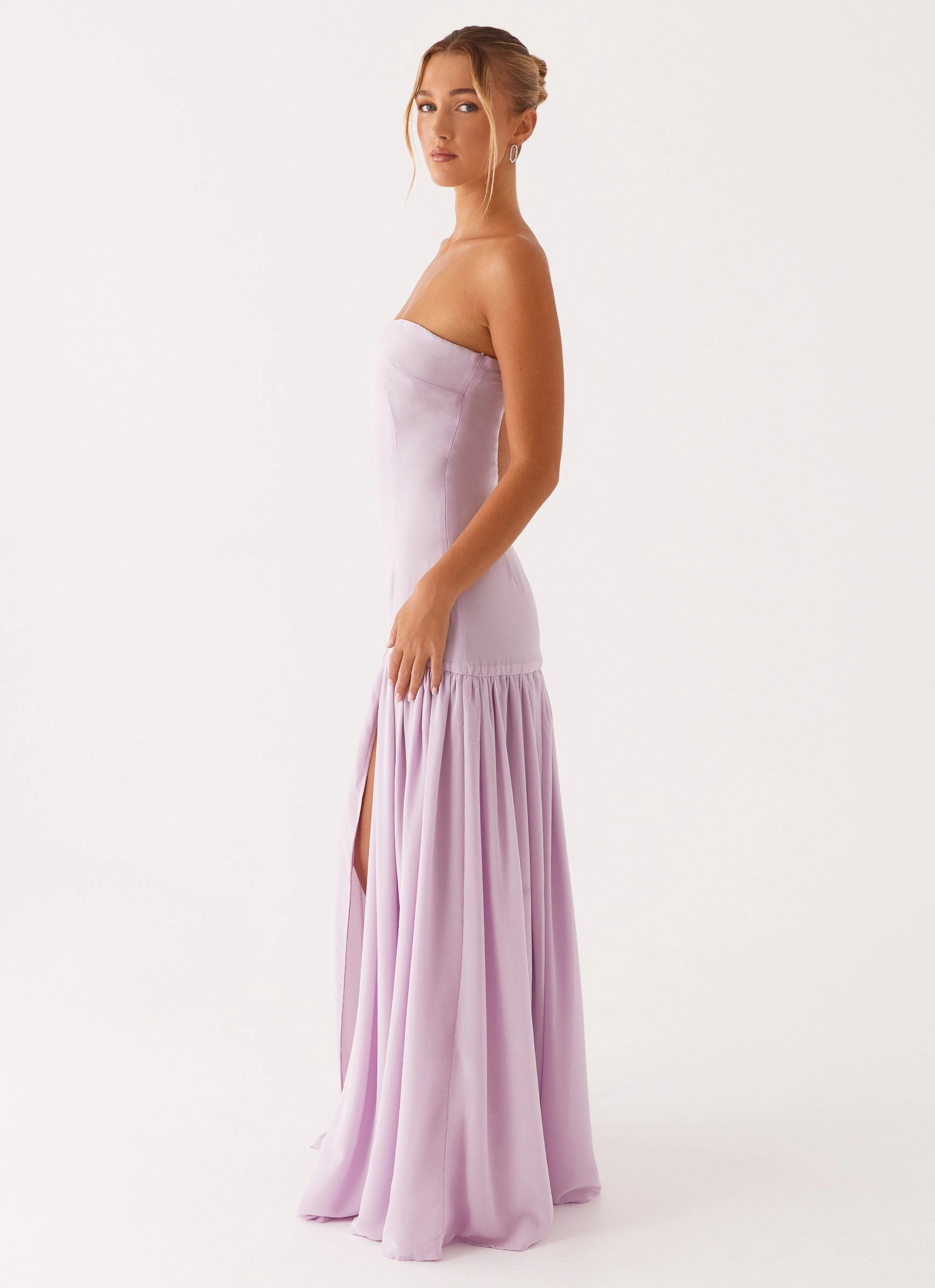 Eden Strapless Maxi Dress - Lilac Quick Fit