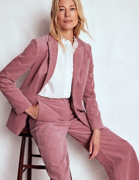 Belgravia Cord Trousers-Blushing Rose Movement Fit