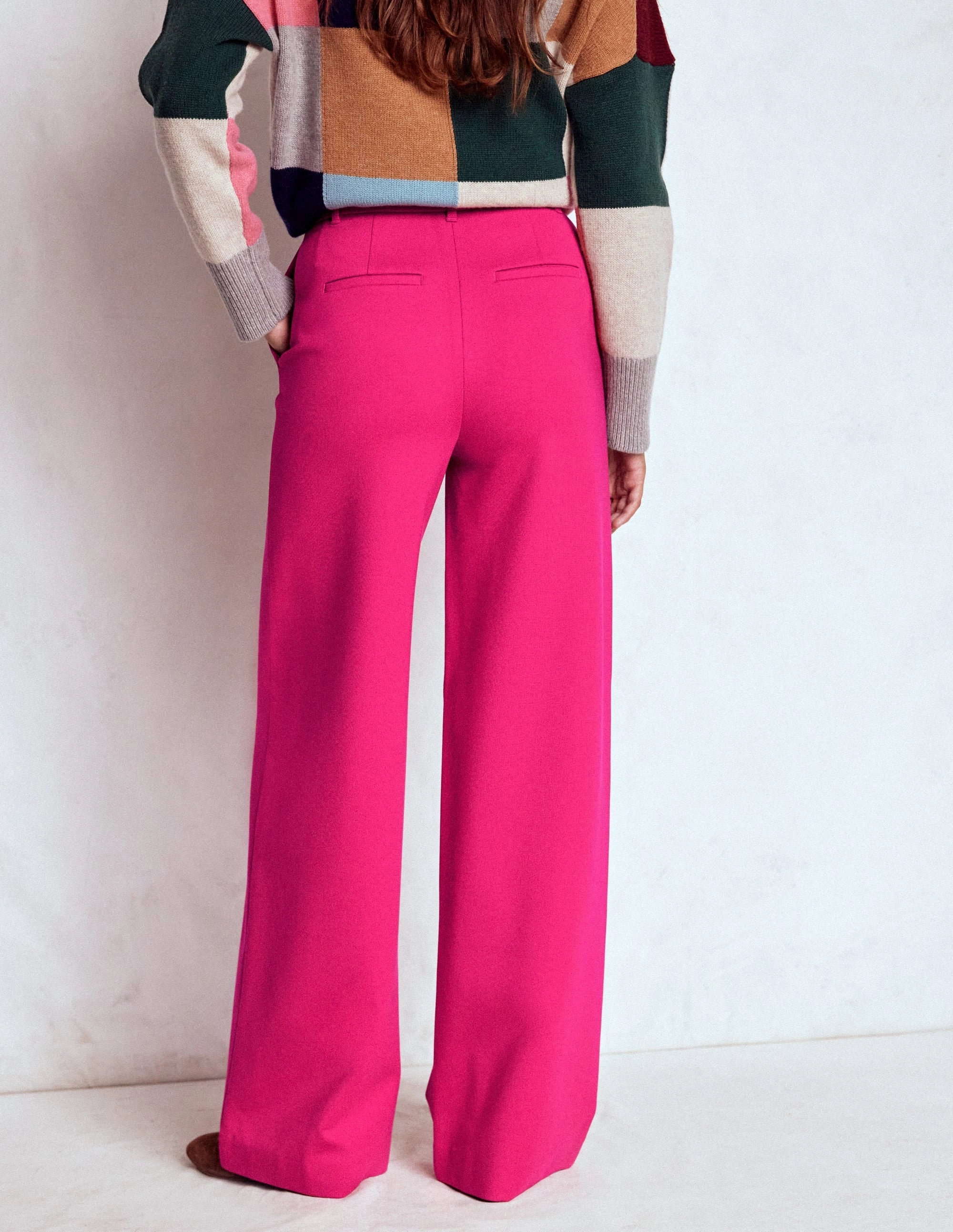 Belgravia Ponte Trousers-Vibrant Pink Seasonal Basic