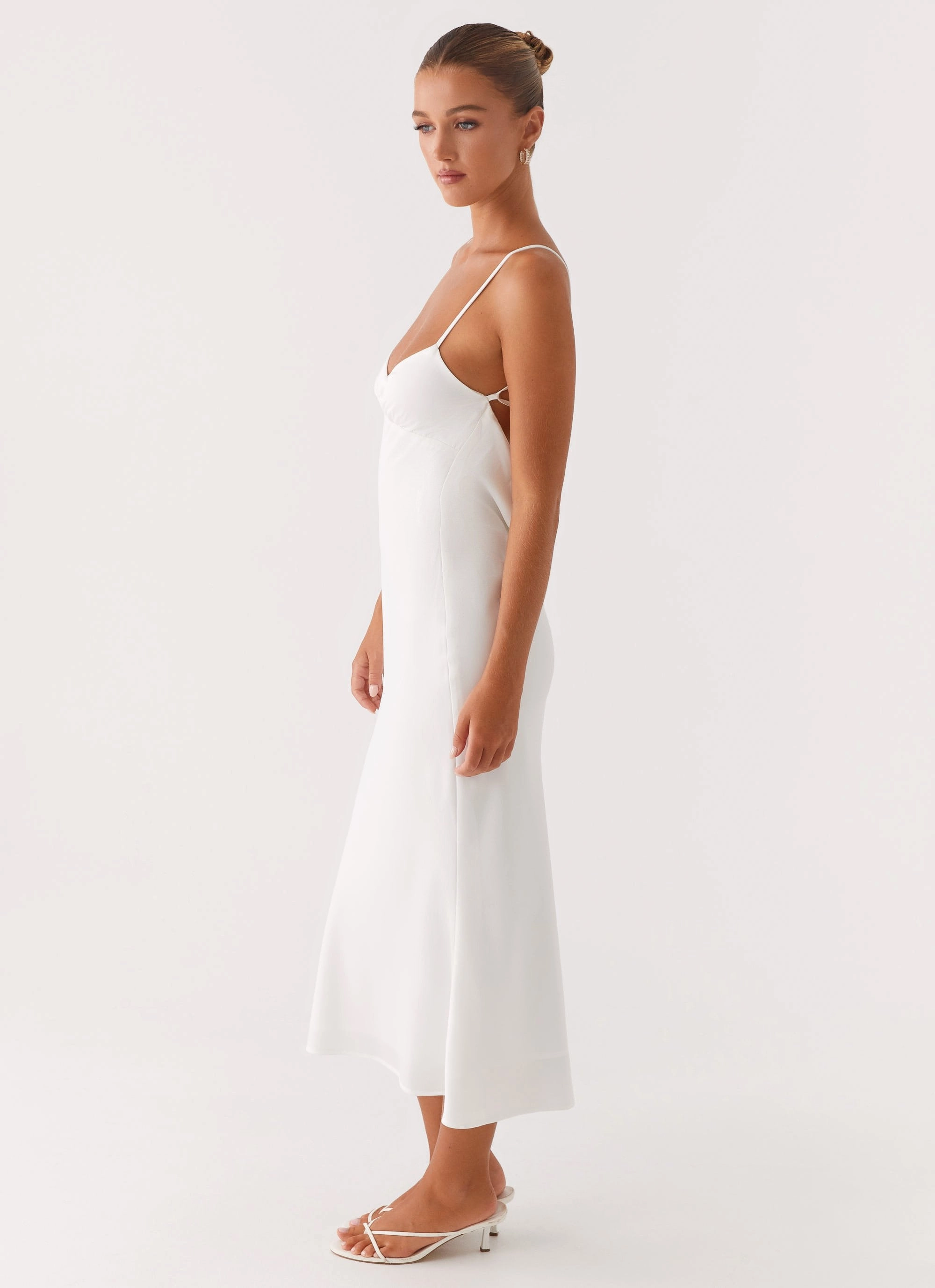 Bentley Midi Dress - White Chill Design