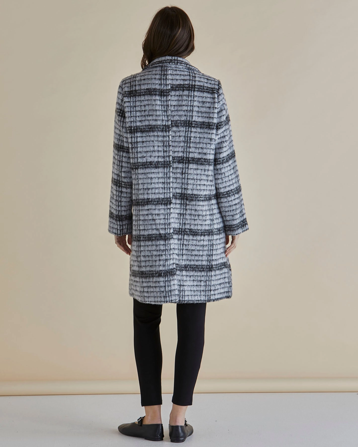 Aramid Fiber Blend Betty Basics Wanda Coat Mono Chrome