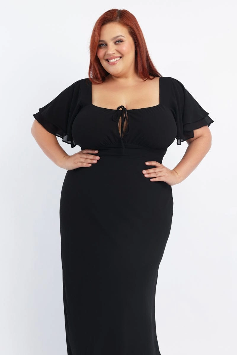 Black Sweetheart Neck Bias Maxi Dress Timeless Comfort Wear