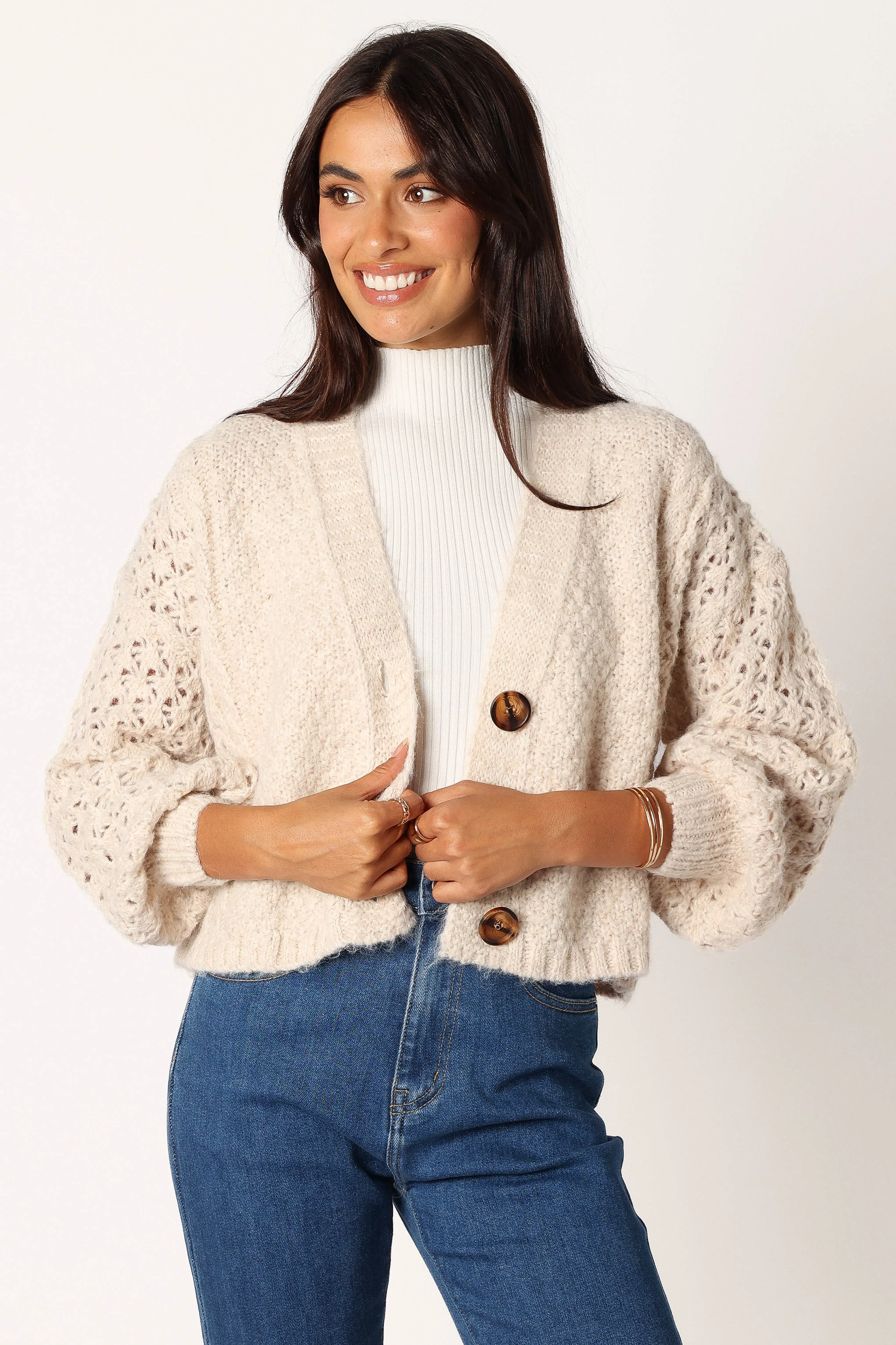 Indoor Layer Blakey Cardigan - Cream