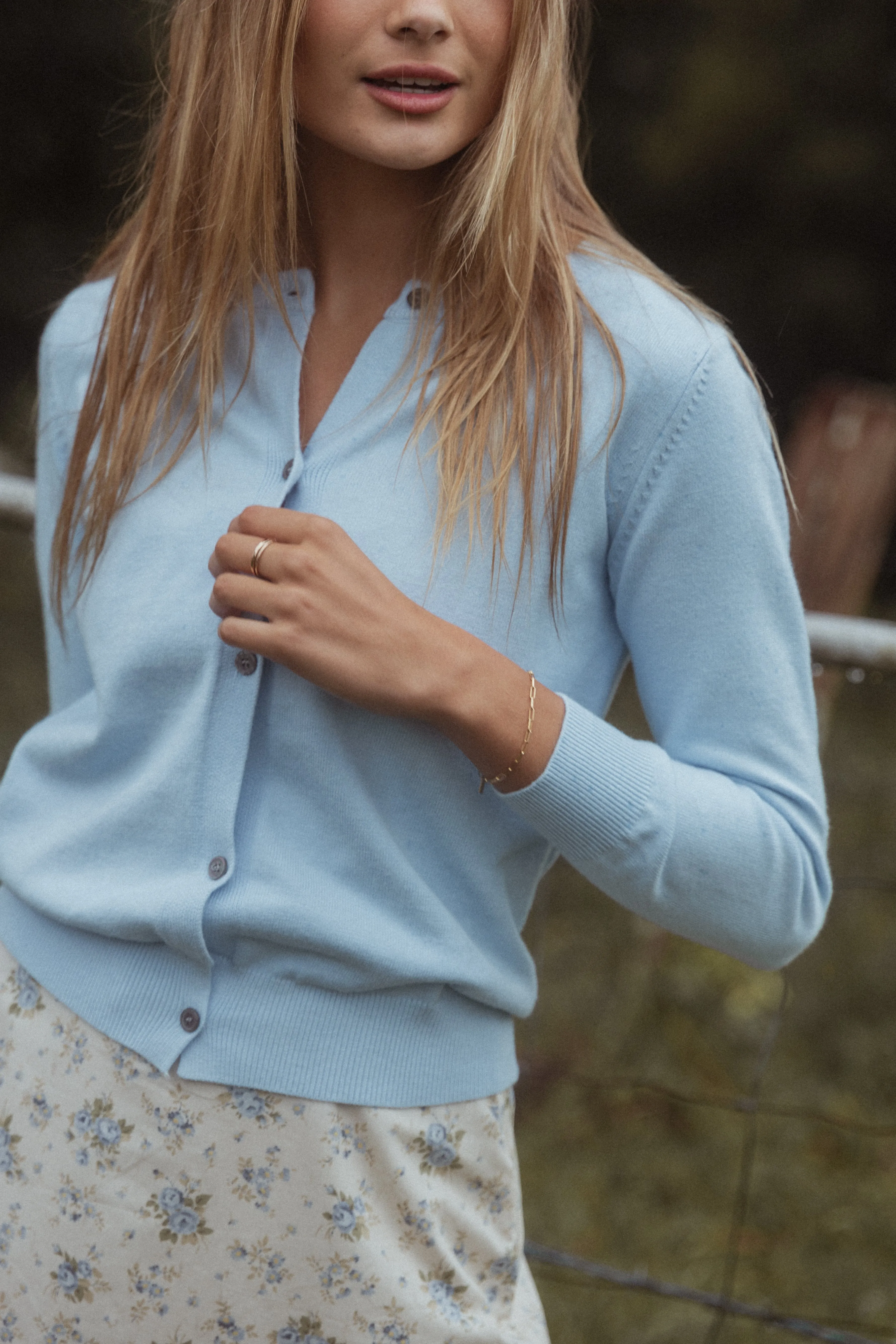 Bliss Cardigan - Pale Blue Sweater Care Guide