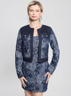 Mild Weather Blue Finley Jacquard Denim Jacket