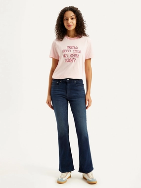 Style Appropriate Women's 725 Blue Flared Fit High Rise Jeans