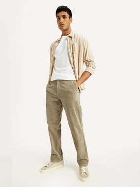 Men's Beige Straight Fit Chinos Active Design Quick Conversion Hem