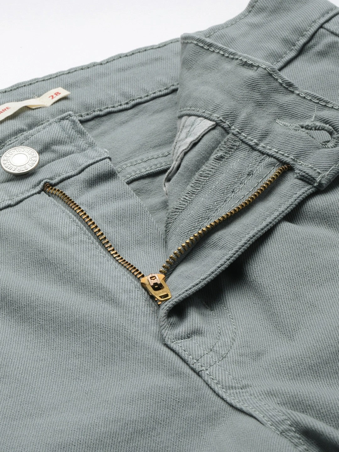 Women's 726 Grey Flared Fit Mid Rise Jeans Easy Fit Anti Odor Fabric Treatment