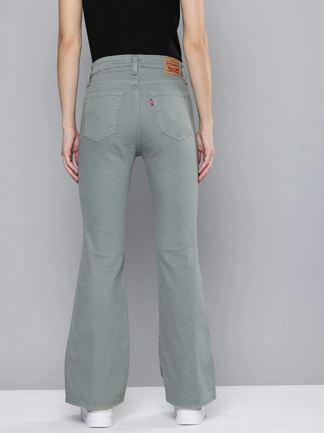 Family Style Parent Style Smart Casual Women's 726 Grey Flared Fit Mid Rise Jeans