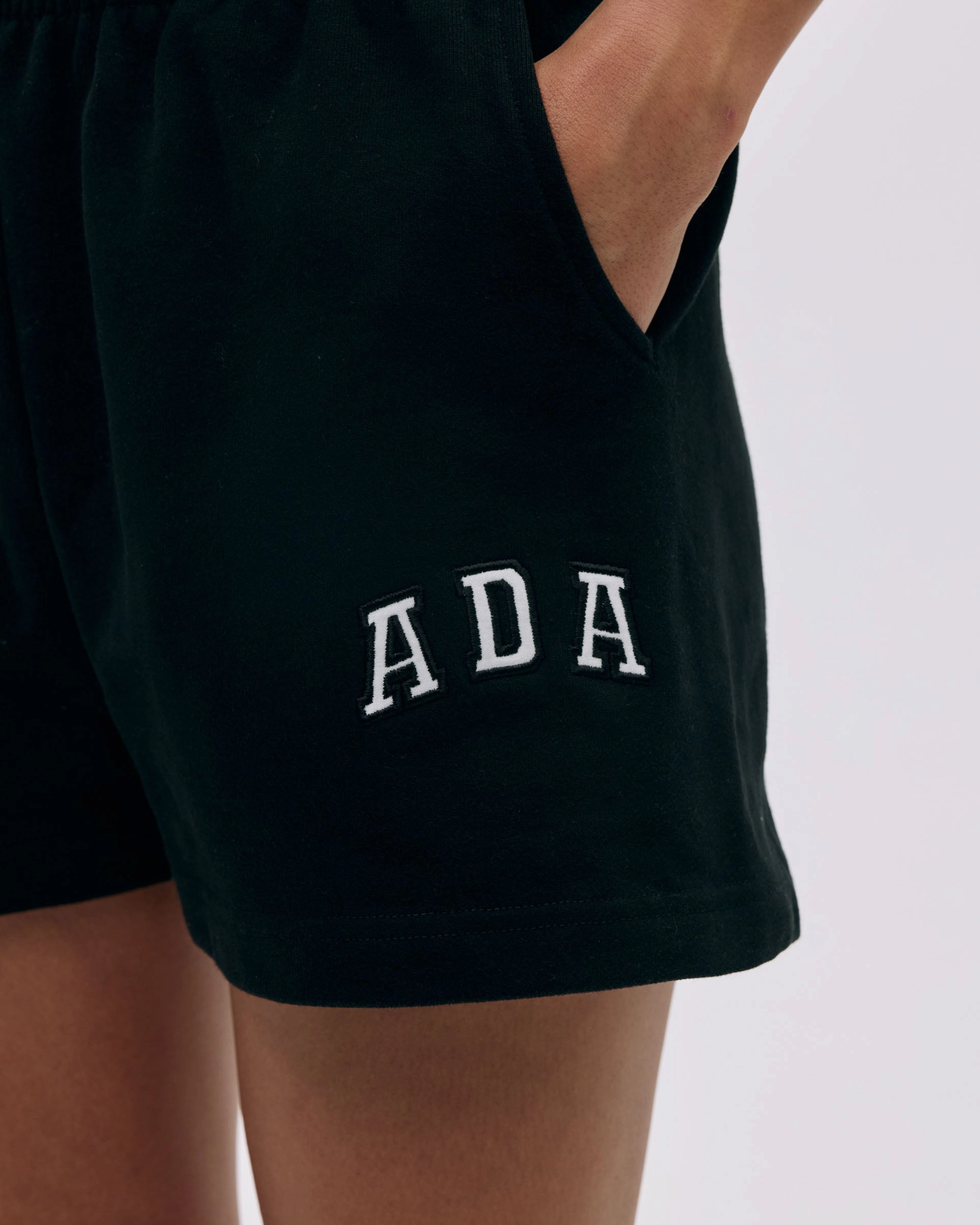 ADA Sweat Shorts - Black Cozy Comfort Fit Noise Free Operation Design