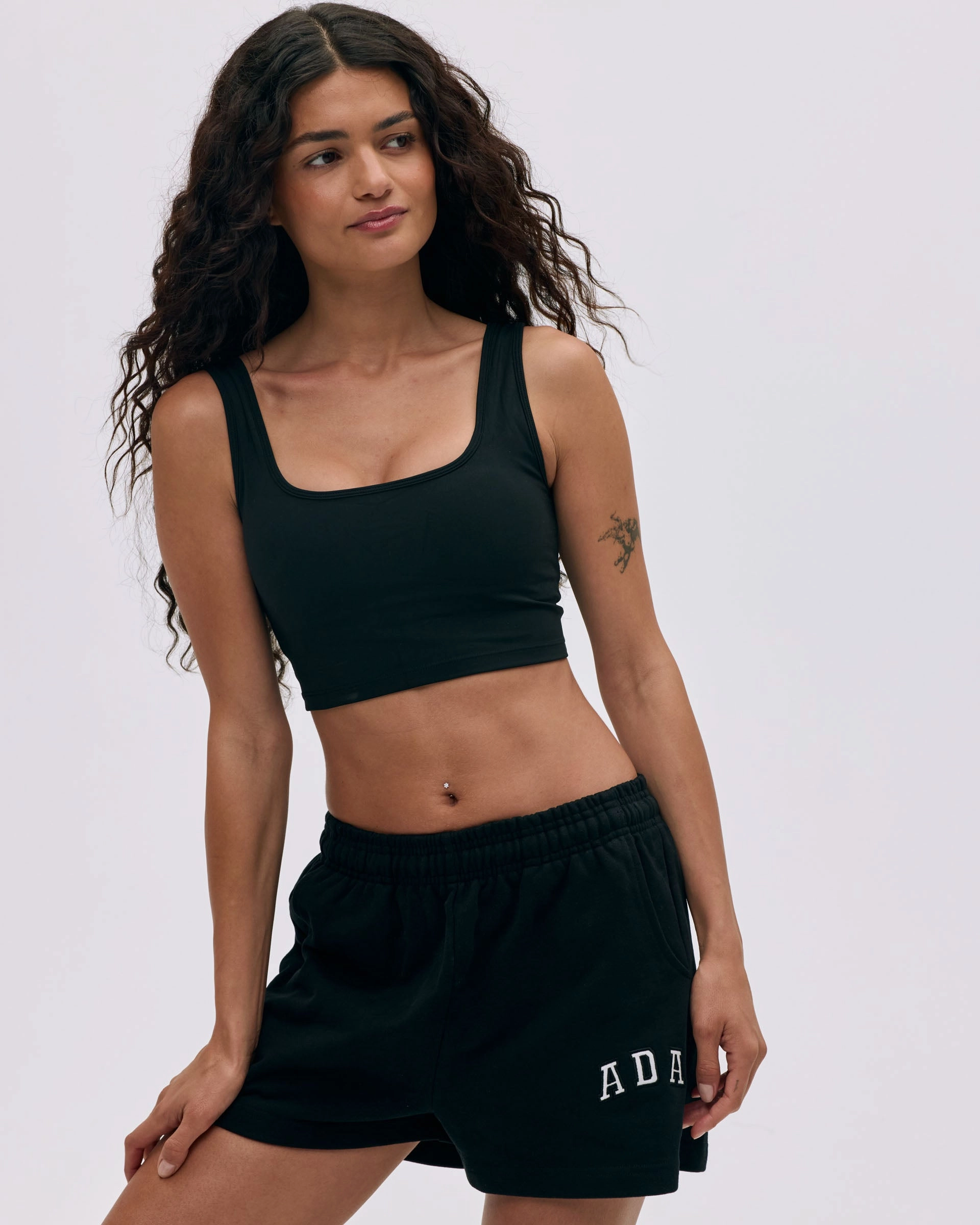 ADA Sweat Shorts - Black Flexible Support