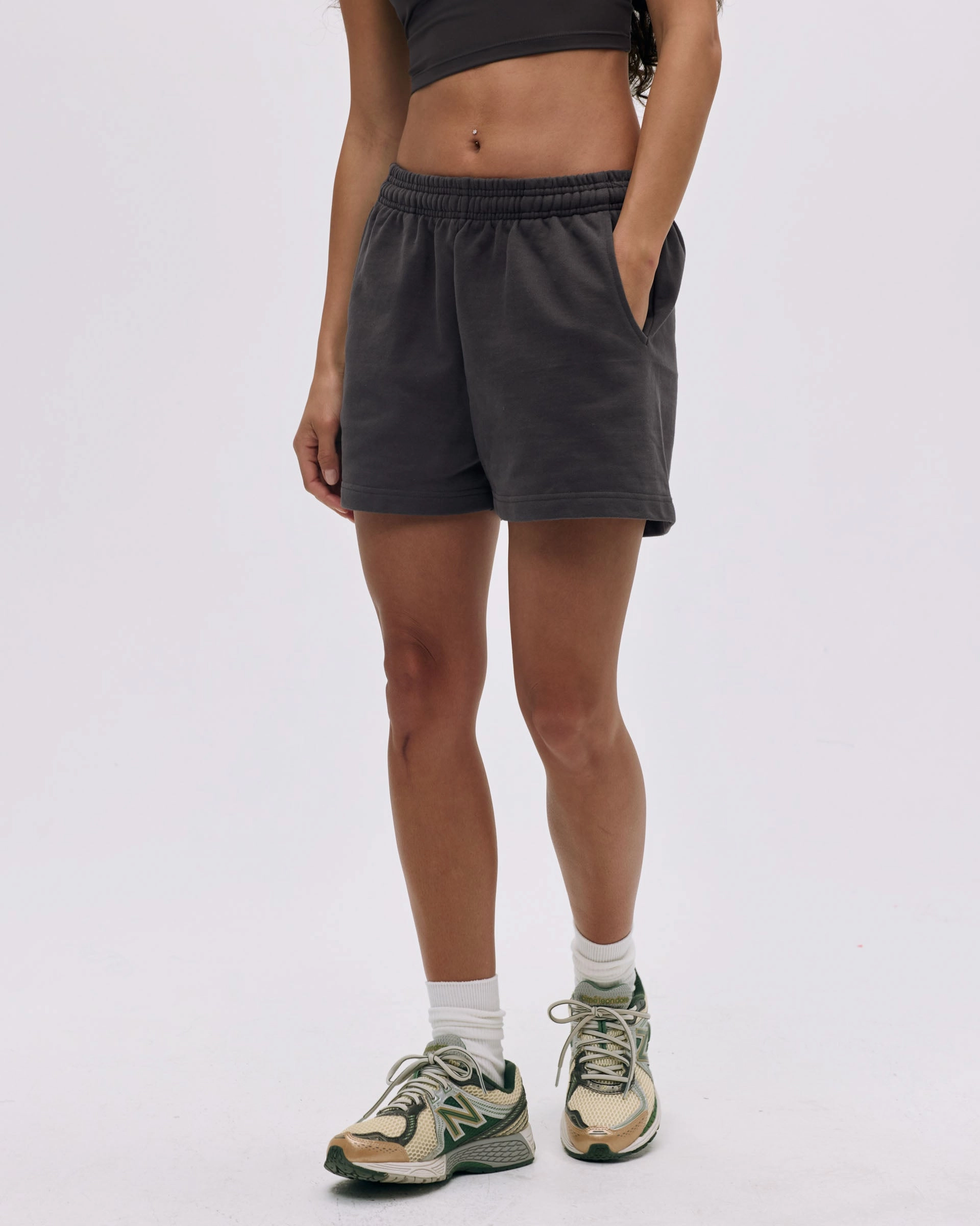 Branded Sweat Shorts - Coffee Bean Chill Look