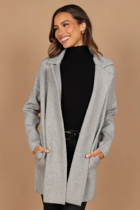 Lenore Coatigan - Grey Ready Style Seam Free Edges