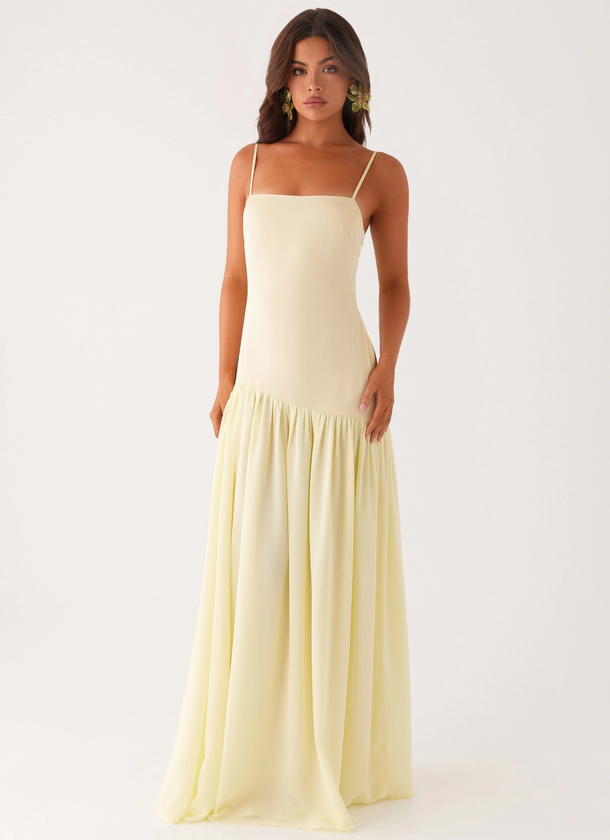 Asteria Maxi Dress - Yellow Feather Light Fall Comfort