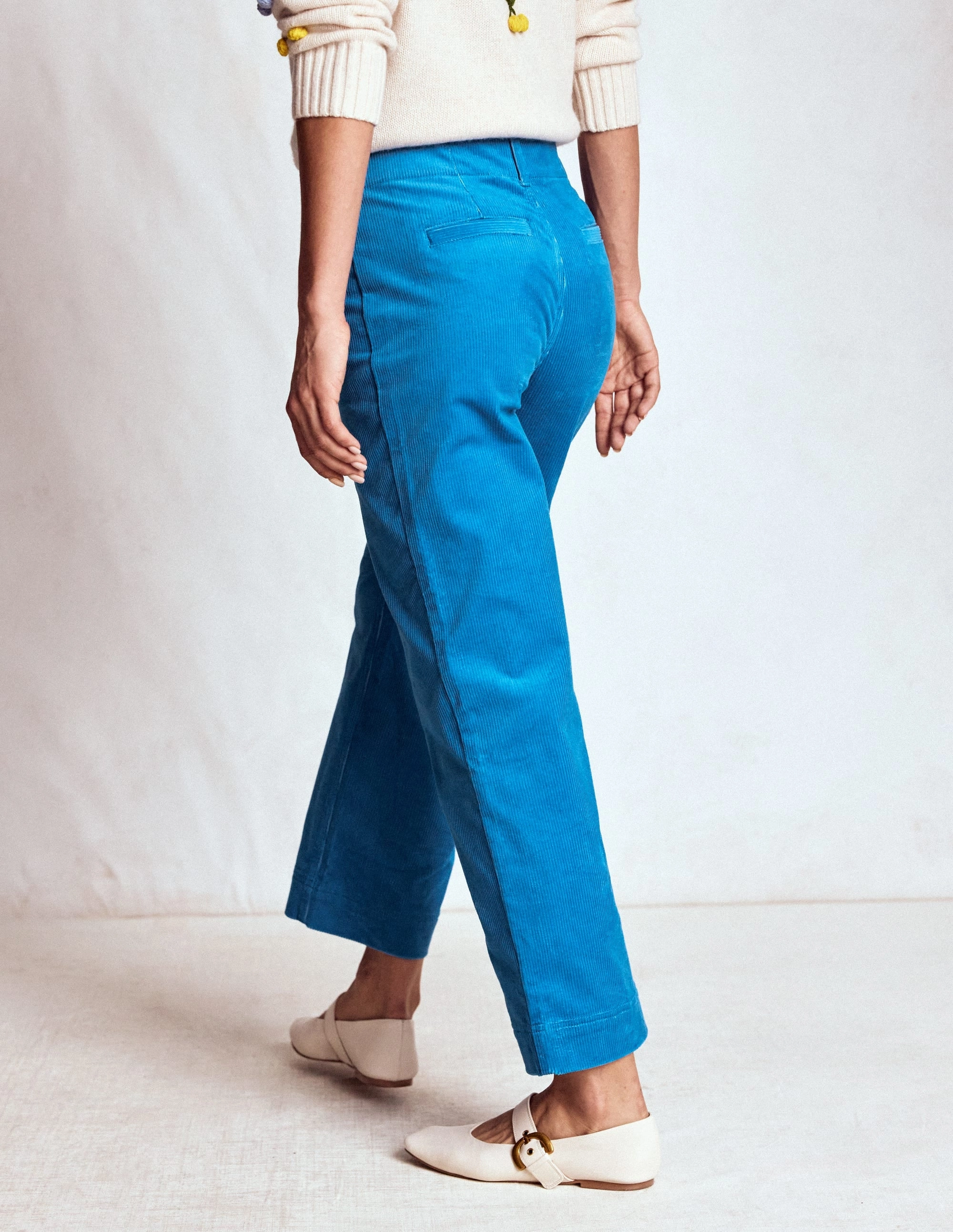 Daily Style Primrose Cord Trousers-Bright Blue