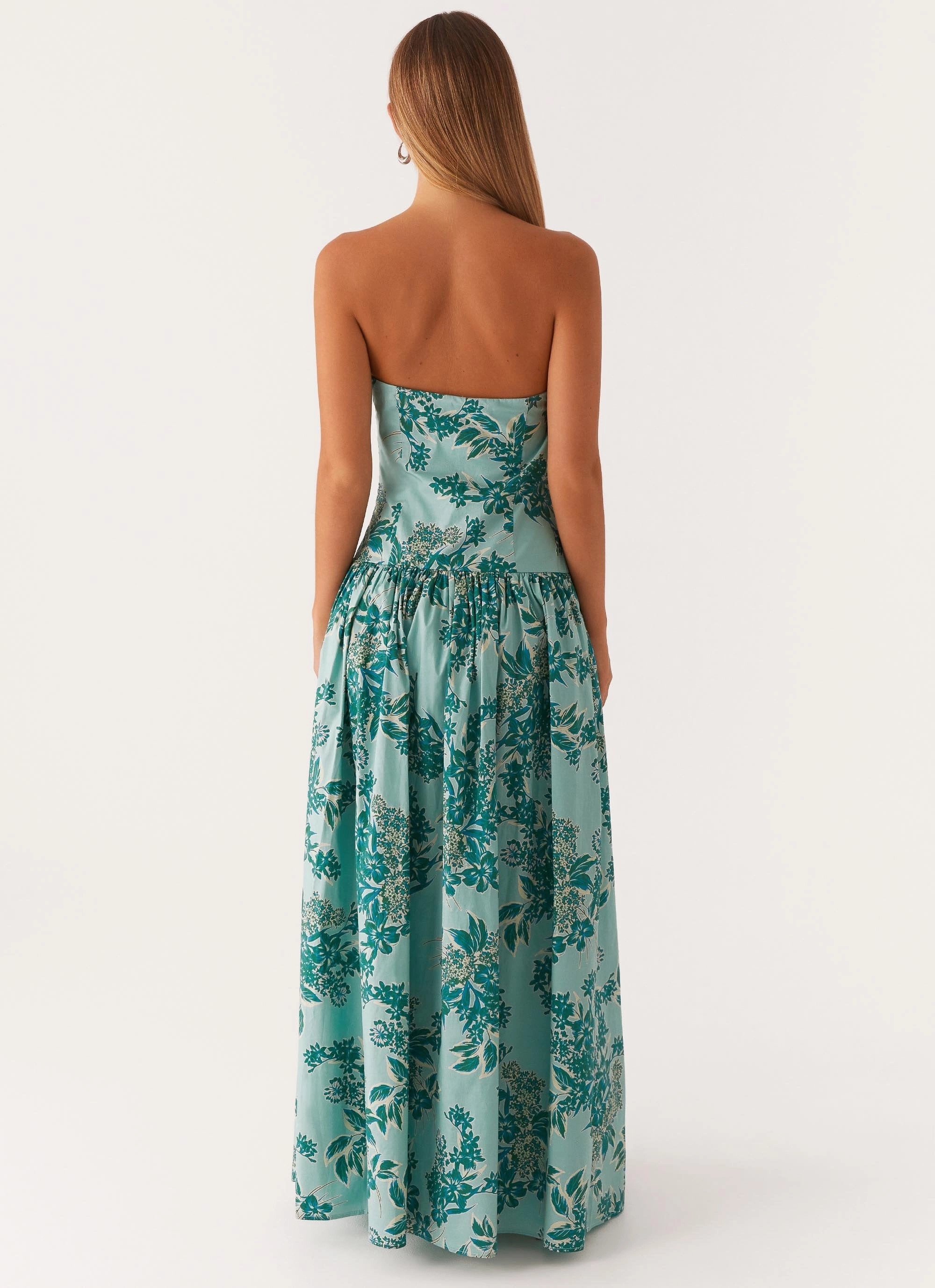 Andorra Maxi Dress - Cloud Nine Floral Neutral Flow Smart Fabric