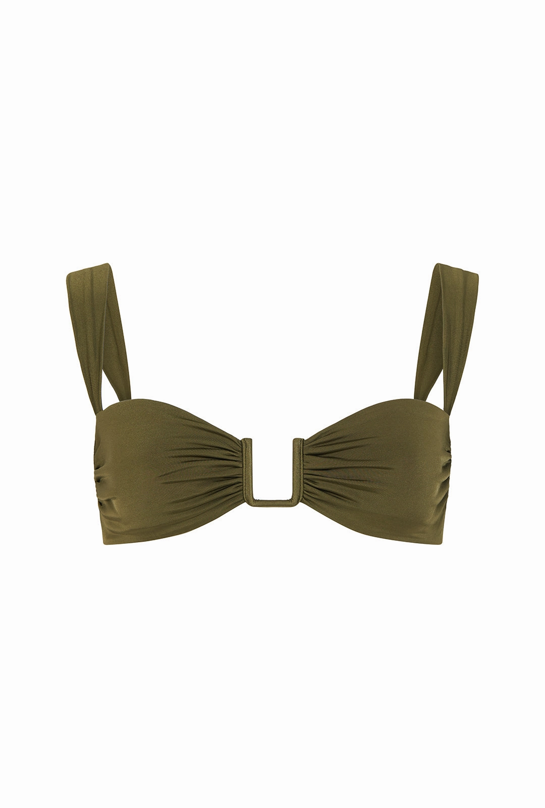 Cannes Top - Olive Shine Tropical Prints