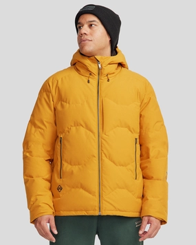 Men's Frisco X Down Hooded Jacket - Golden Oak Taped Seam Construction