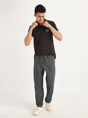 Comfy Essentials Wear Men's Charcoal Grey Regular Fit Joggers