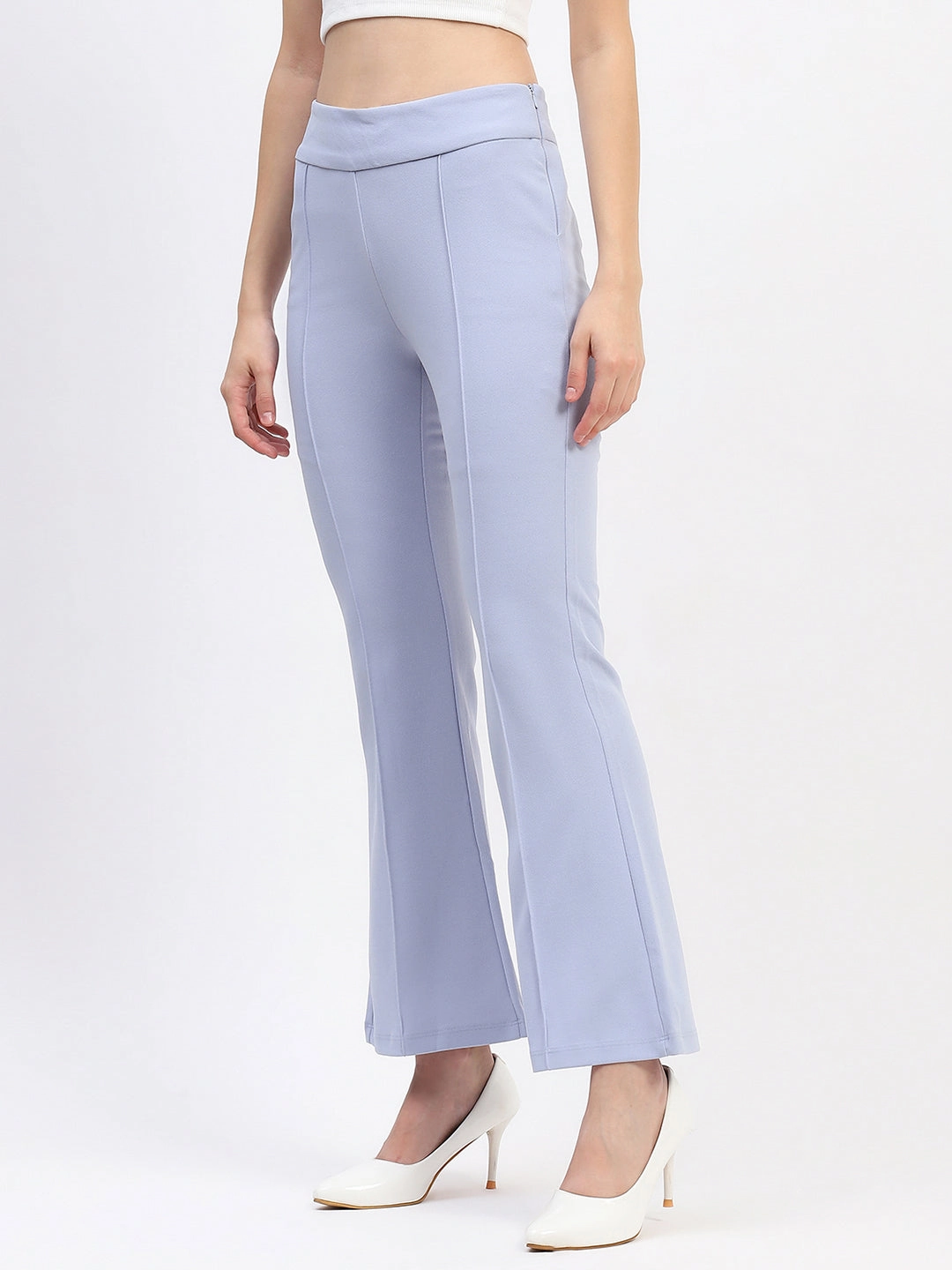 Trail Comfort Moisture control Madame Pleated Elasticated Waist Solid Sky Trousers