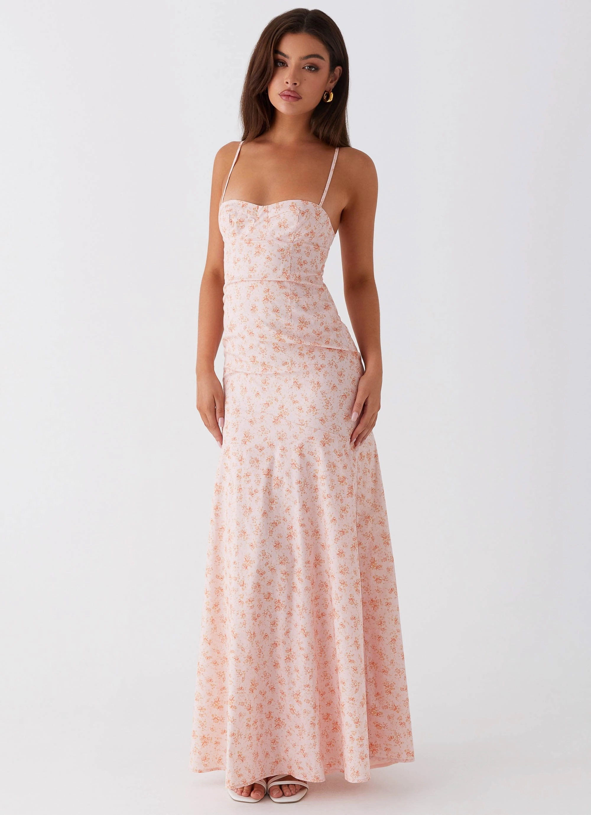 Clean Edge Britney Maxi Dress - Pink Ditsy Floral