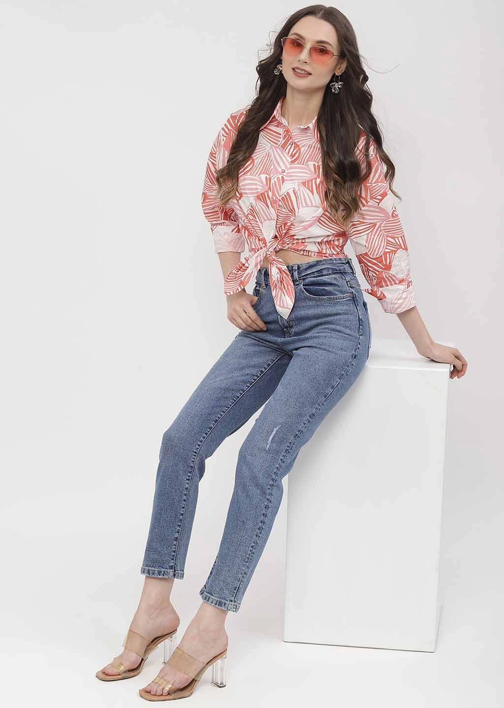 Madame Light Distressed Mid Blue Slim Fit Jeans Timeless Choice Minimalist Trendy Everyday