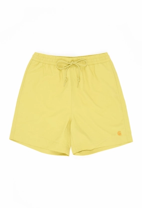 Multi Directional Flex Zones Carhartt WIP Chase Swim Trunks - Fandoghi / Gold
