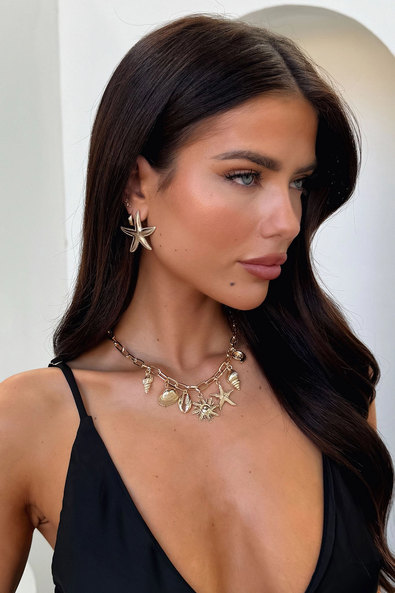 Active Swimwear Minimalist Design Cari Earrings - Gold