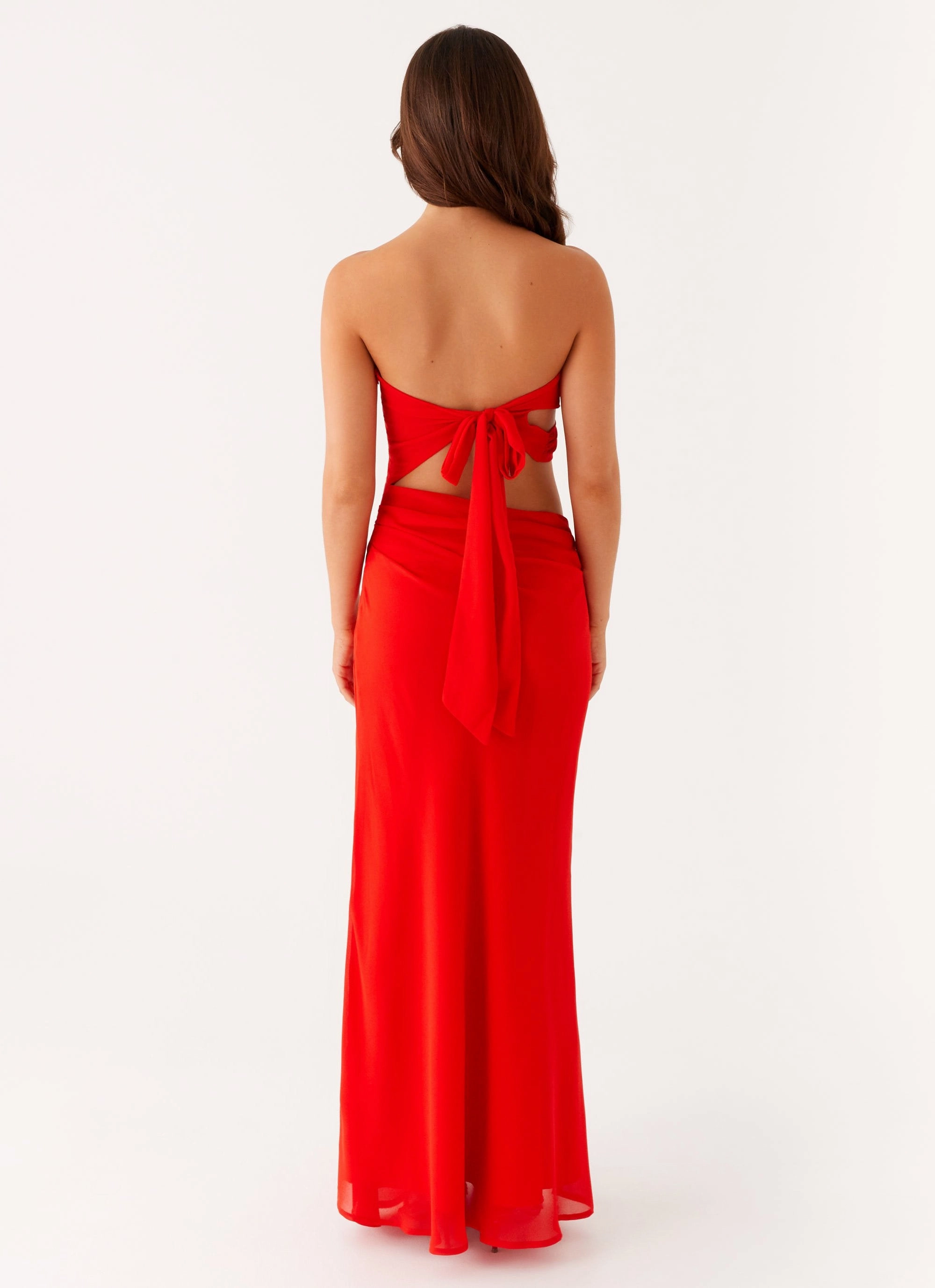 Carla Maxi Dress - Red Flawless Waistband Fit