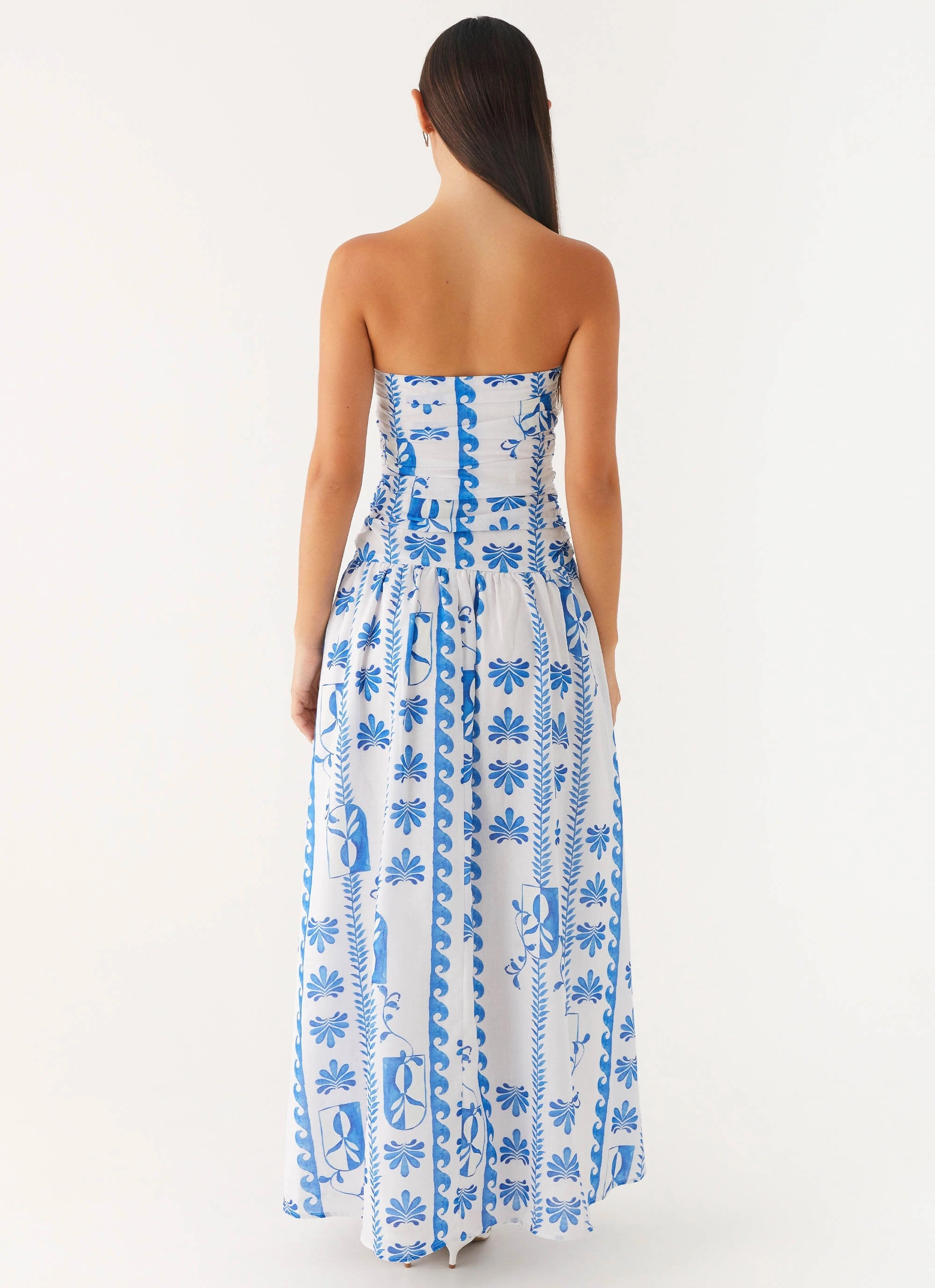 Stylish day dress Carmel Maxi Dress - Floral Wave