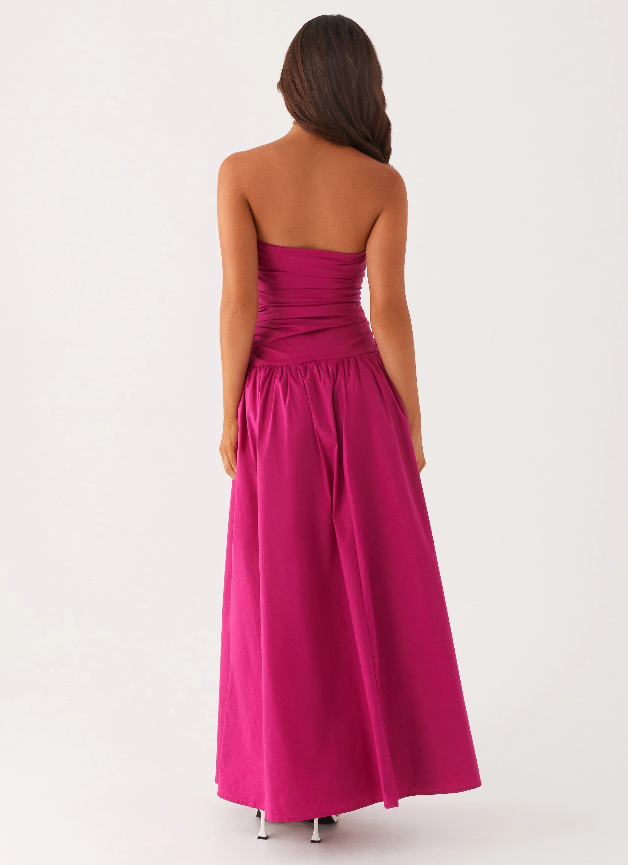 Fashionable Wear Stylish and Simple Carmel Maxi Dress - Fuchsia