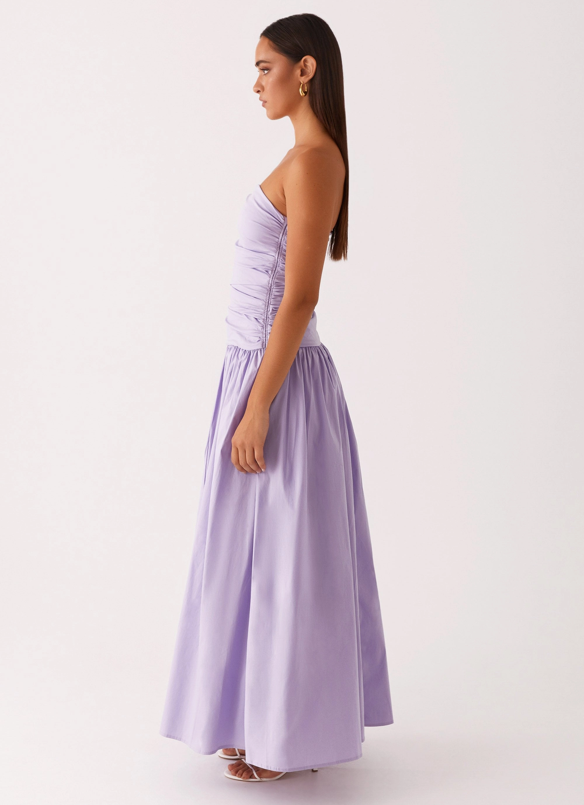 Carmel Maxi Dress - Lavender Soft Shine Polished Wear