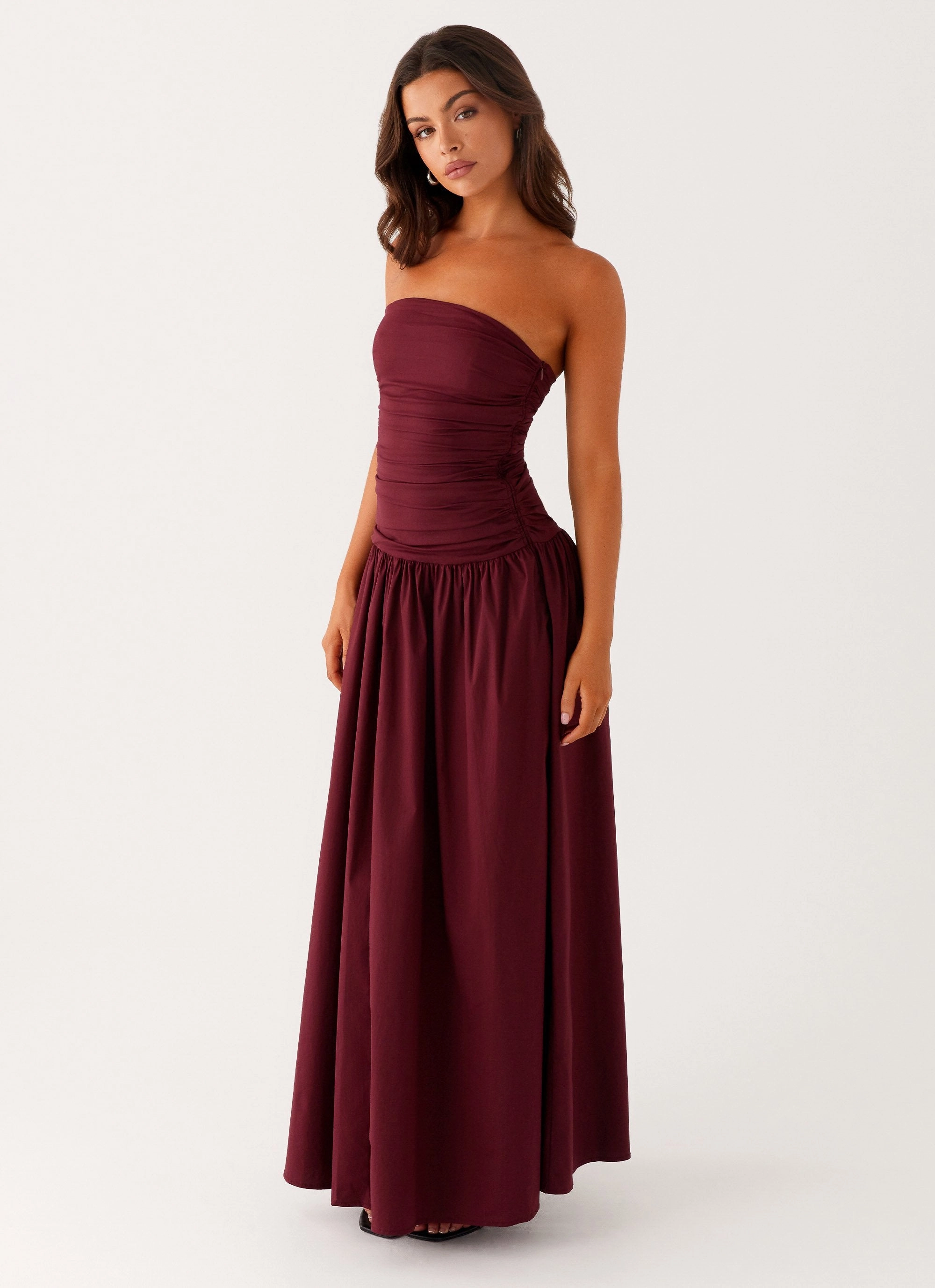 Carmel Maxi Dress - Mulberry Vibrant Waist Fit Sleek And Stylish