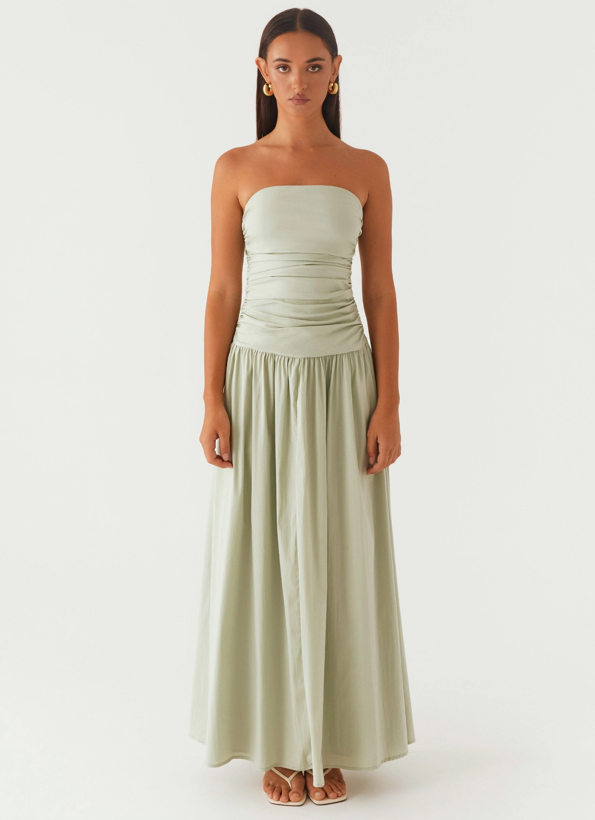 Carmel Maxi Dress - Sage Romantic Soft Easy Elegance