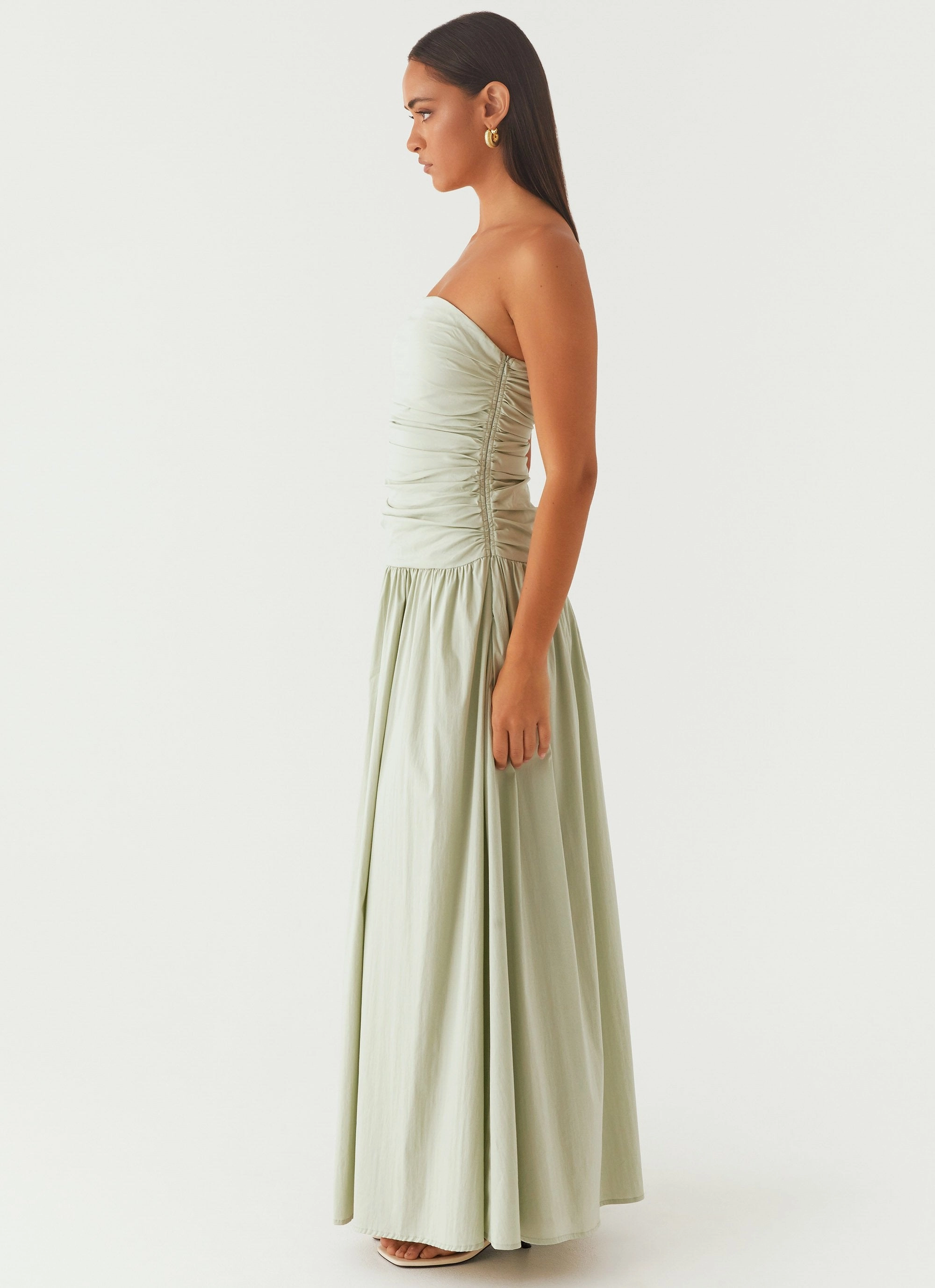 Stylish Vibe Carmel Maxi Dress - Sage