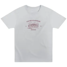 Rowing Sports Fan Tee - Silver Minimal Comfort Wear