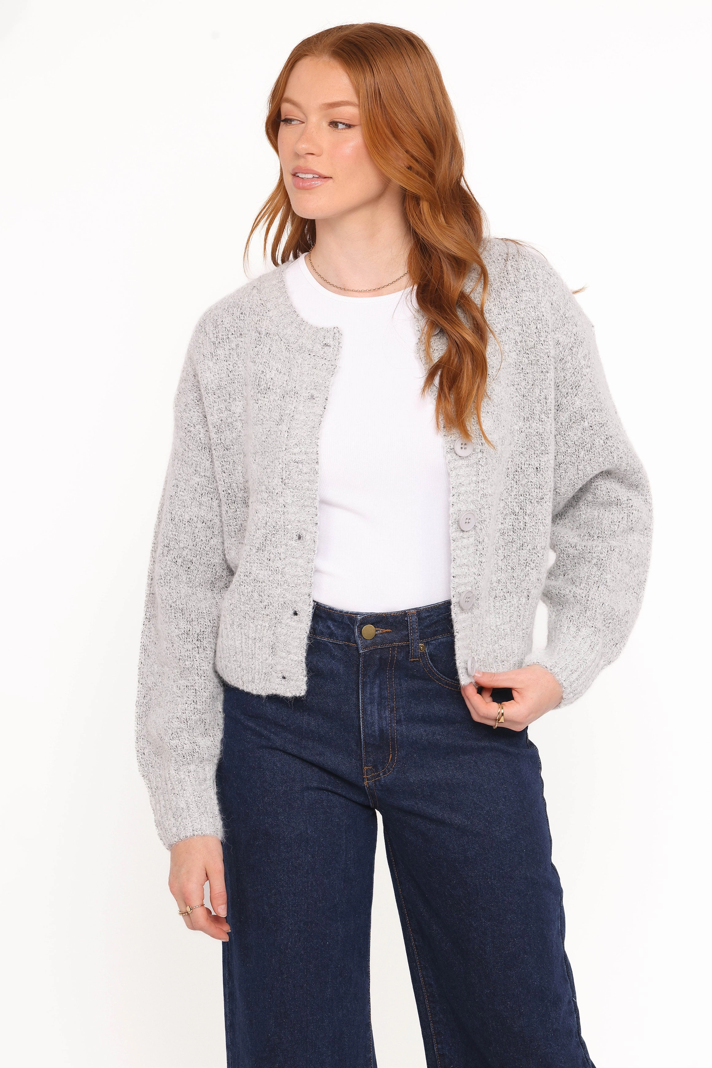 Lucah Cardigan - Grey Heat Retention Technology
