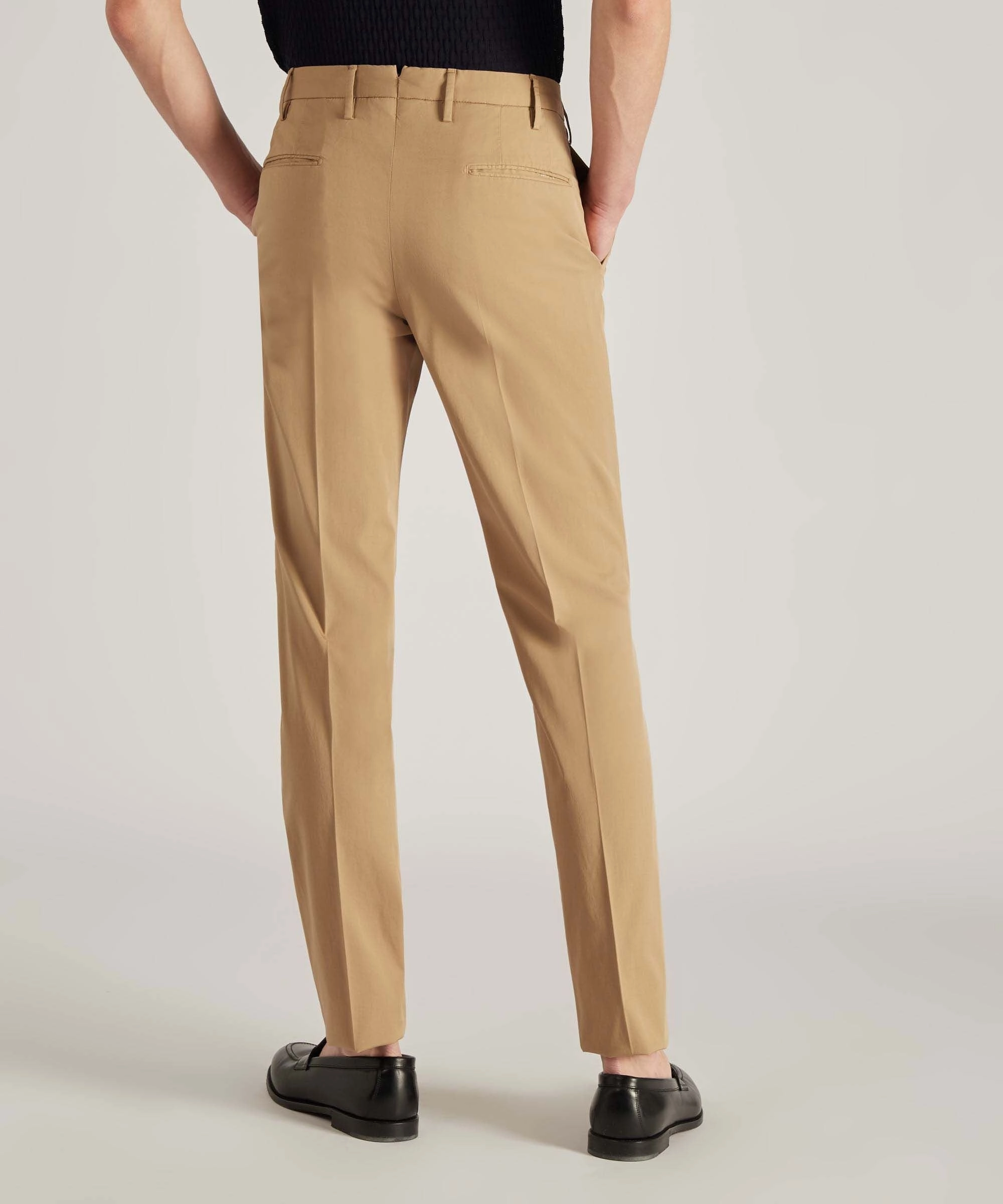 Slim-fit certified Royal Batavia cotton trousers Stretch Waist