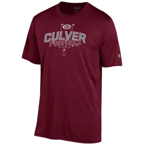 Casual Ease Cozy Style Champion Football Athletic Short Sleeve Tee - Maroon