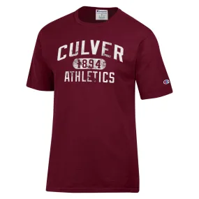 LightweightBlend Champion Garment Dyed Short Sleeve Tee - Maroon