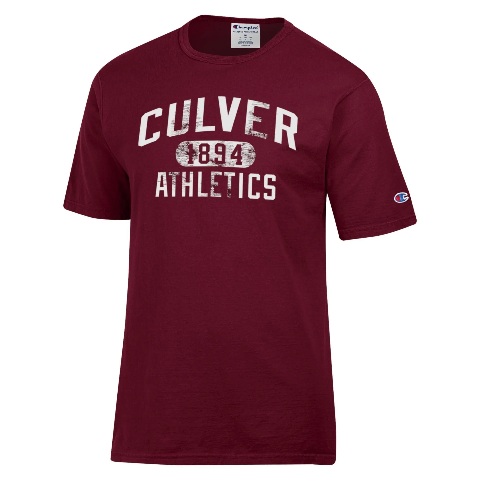 LightweightBlend Champion Garment Dyed Short Sleeve Tee - Maroon