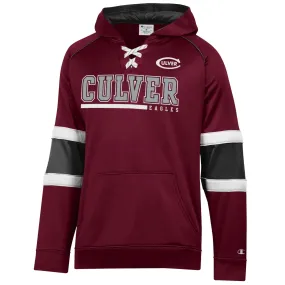 Champion Raglan"Skate" Lace Up Hood - Maroon Cozy Basics