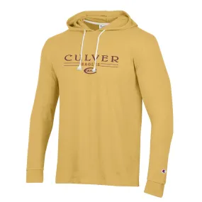 FadeResistantPrint Champion Vintage Wash Long Sleeve Hood Tee - Bold Gold